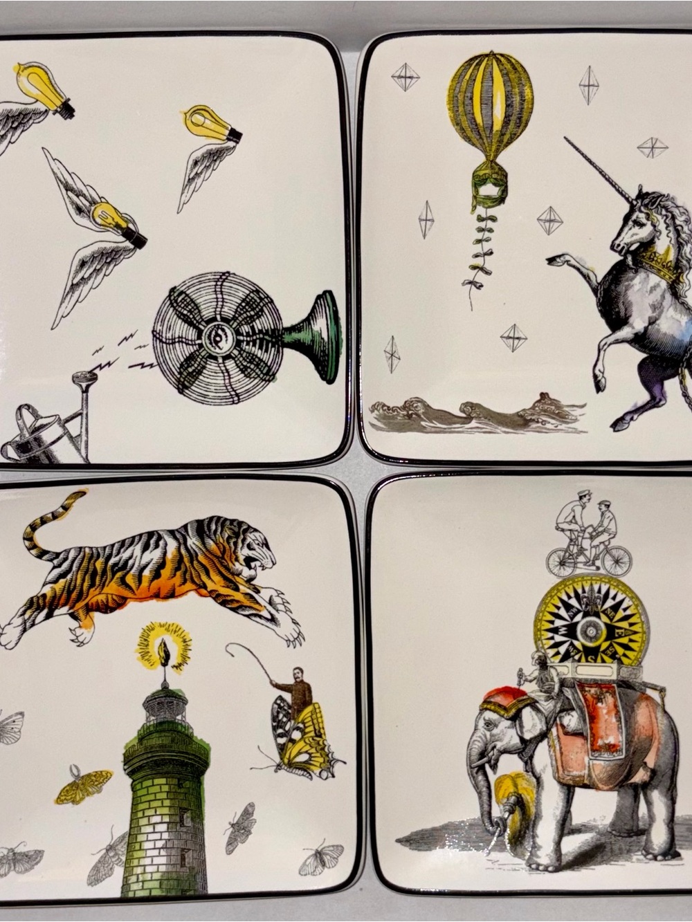 Pottery Barn Discontinued Cirque Appetizer Plates Set of 4